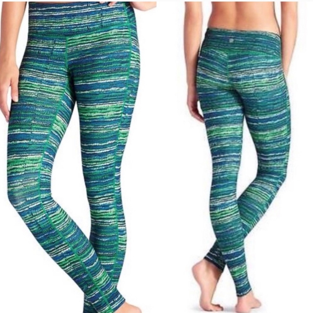 Athleta Retreat Chaturanga Striped Ankle Leggings - Picture 2 of 11